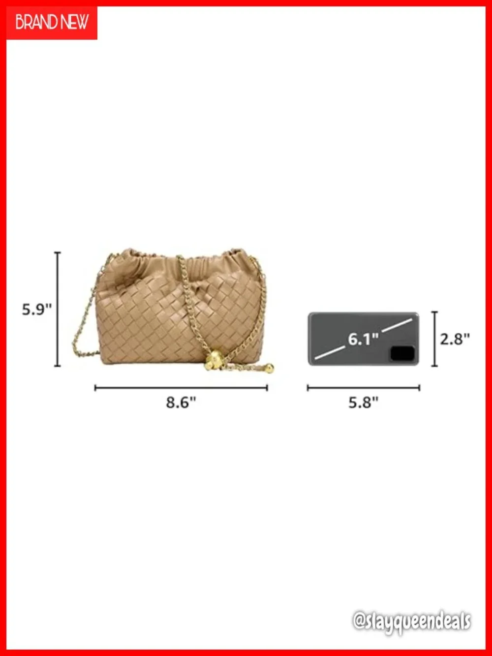 Woven Faux Leather Crossbody Hobo Clutch Bag with Ruched Design